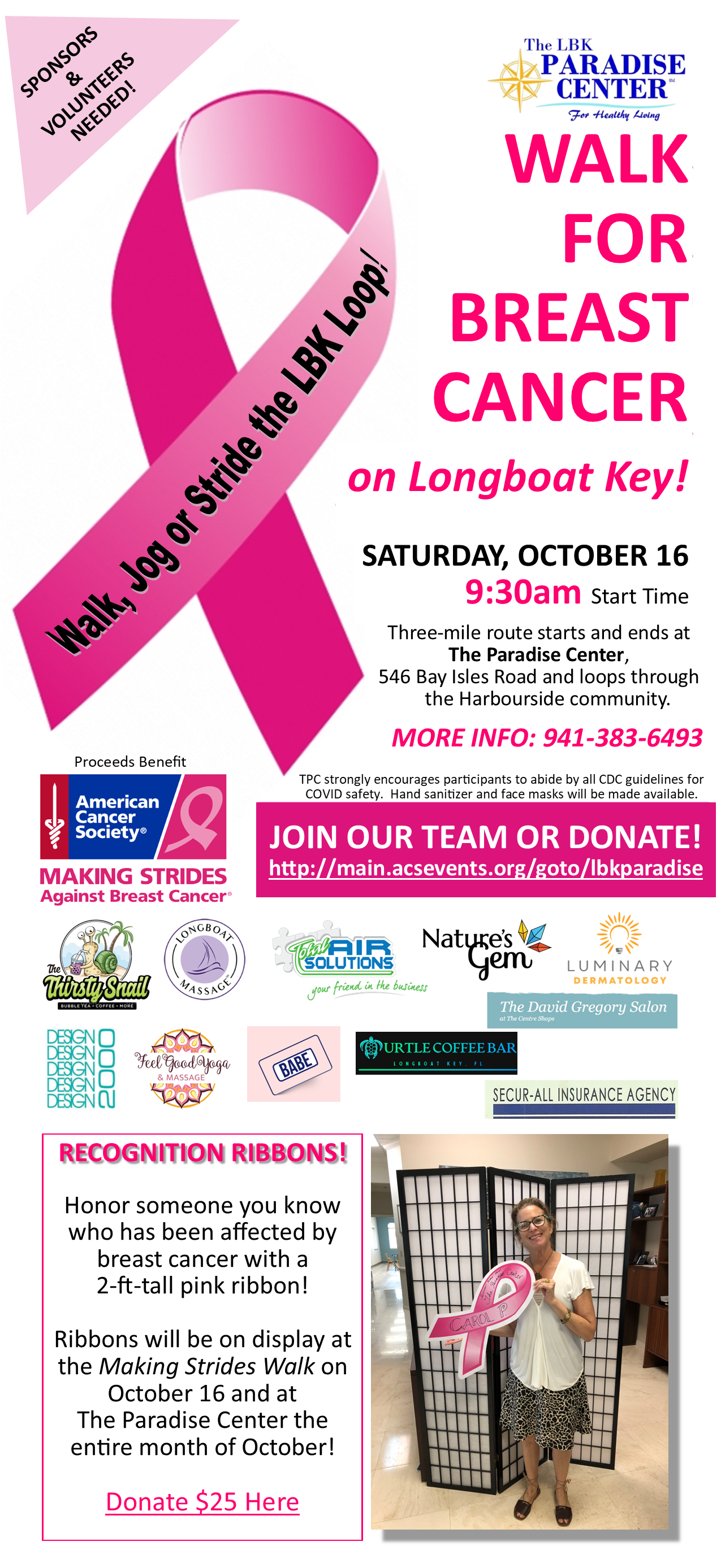Making Strides Flyer Making Strides with TPC flyer w RIBBON – 941.383.6493